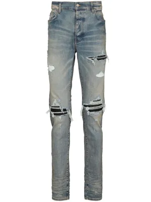 AMIRI MX1 DISTRESSED EFFECT SKINNY JEANS