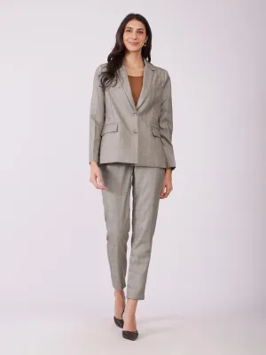 Blazer And Trousers Co-ord Set - Beige