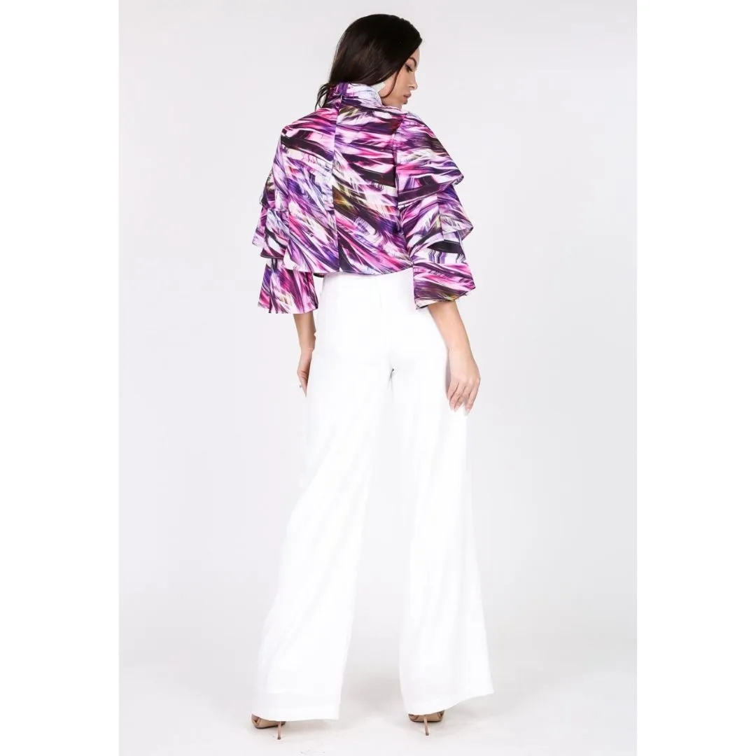 Blushly Marbled Layered Crop Top