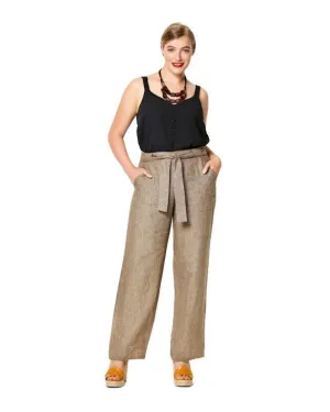 Burda Pattern 6218 Women's Trousers/Pants – Straight Leg – 
Patch Pockets