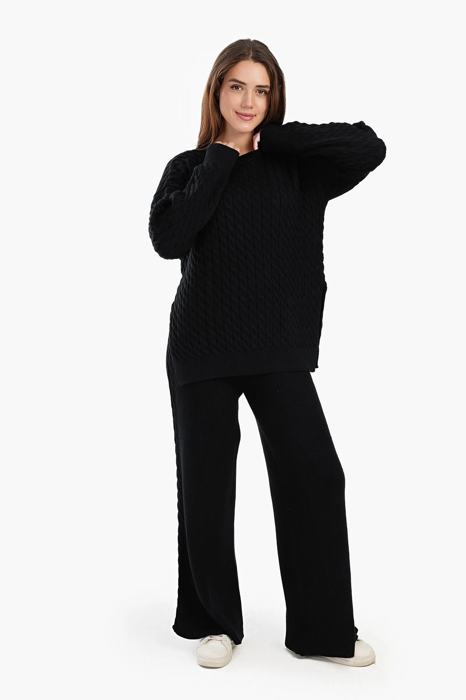 Cable Knitted Lounge Pullover