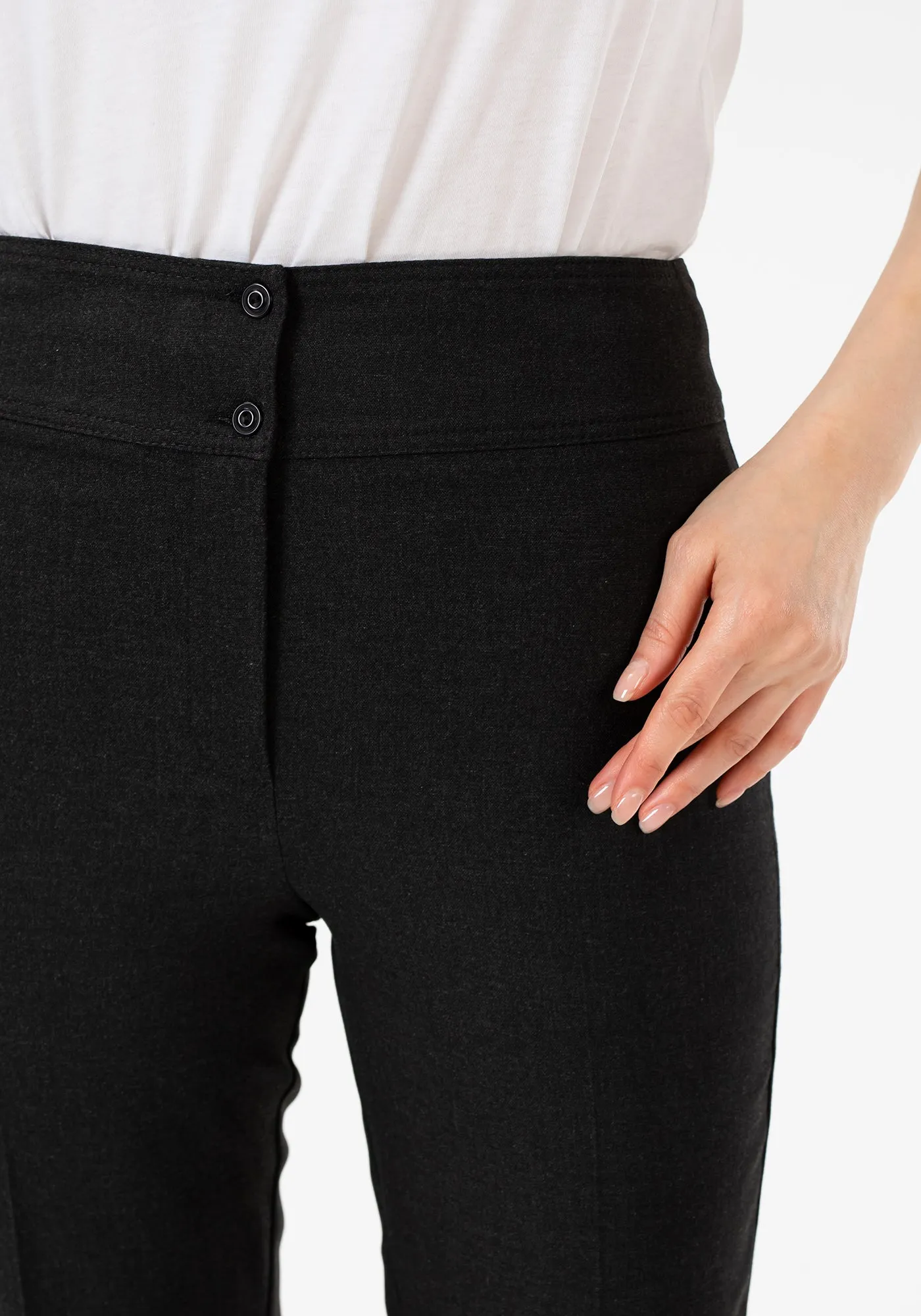 Charcoal Straight Leg Fit All Day Comfortable Dress Pants