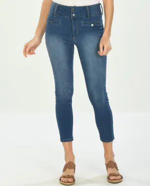 D Jeans Welt Pocket Cozy Ankle Jean