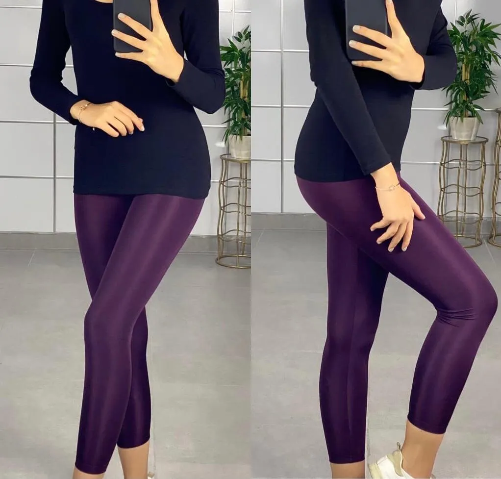 Elastic Waist Disco Leggings