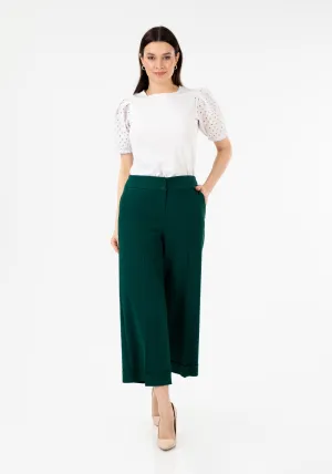 G-Line Green Wide Leg Cropped Pants