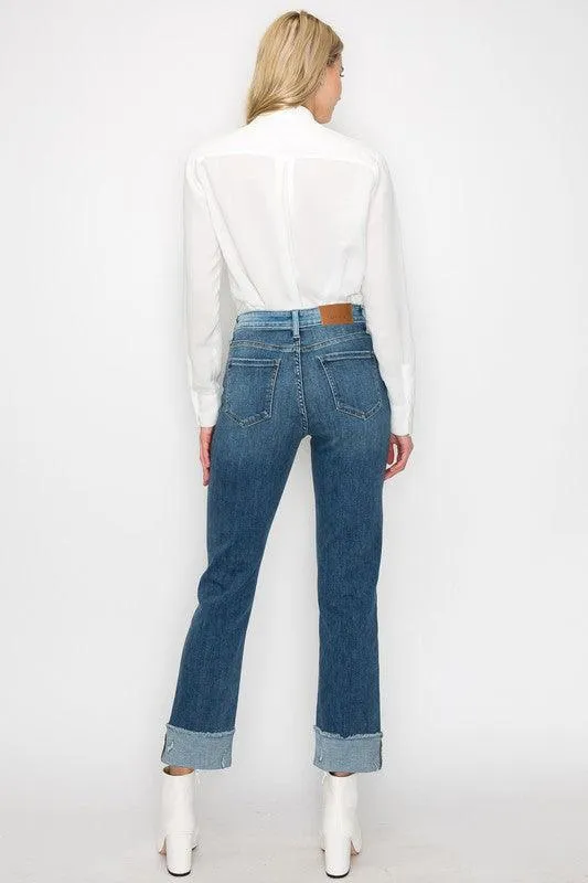 HIGH RISE STRAIGHT JEANS