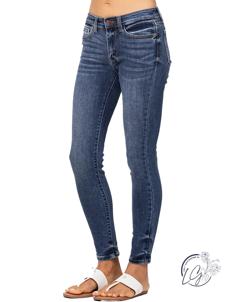 Lacey Mid-Rise Non Distressed Skinny by Judy Blue