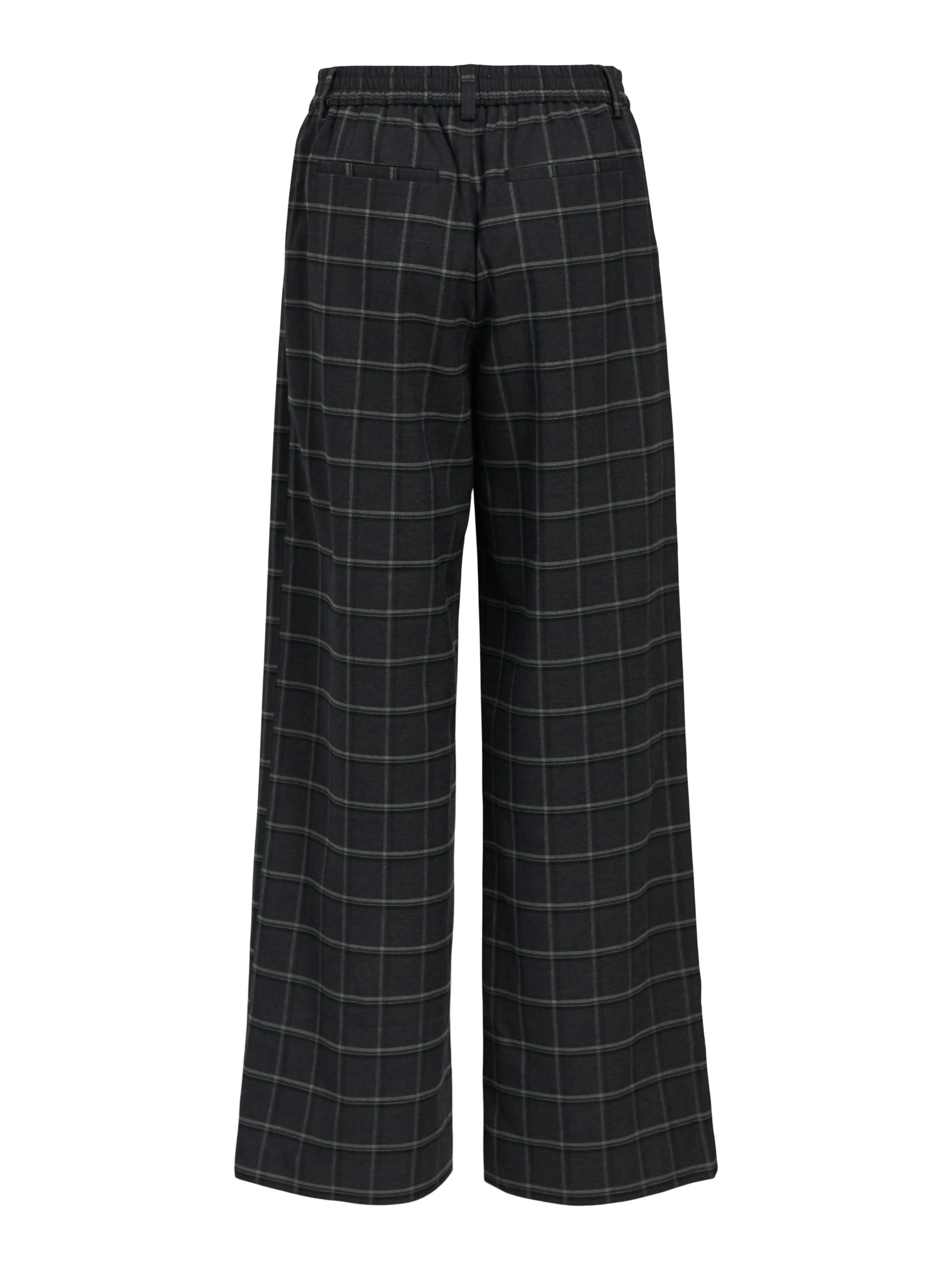 Linda Wide Leg Pants (Dark Grey/Melange)