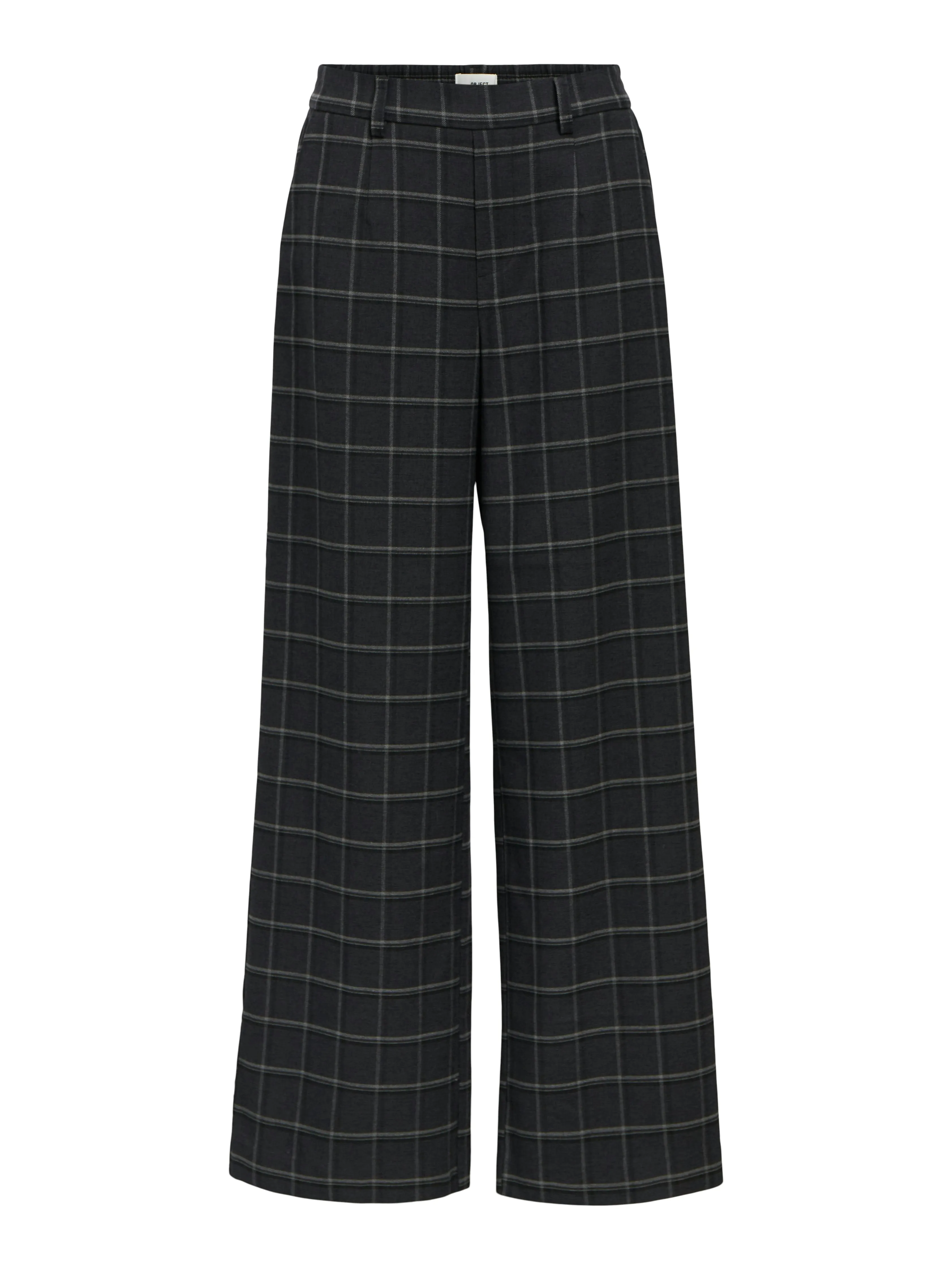 Linda Wide Leg Pants (Dark Grey/Melange)