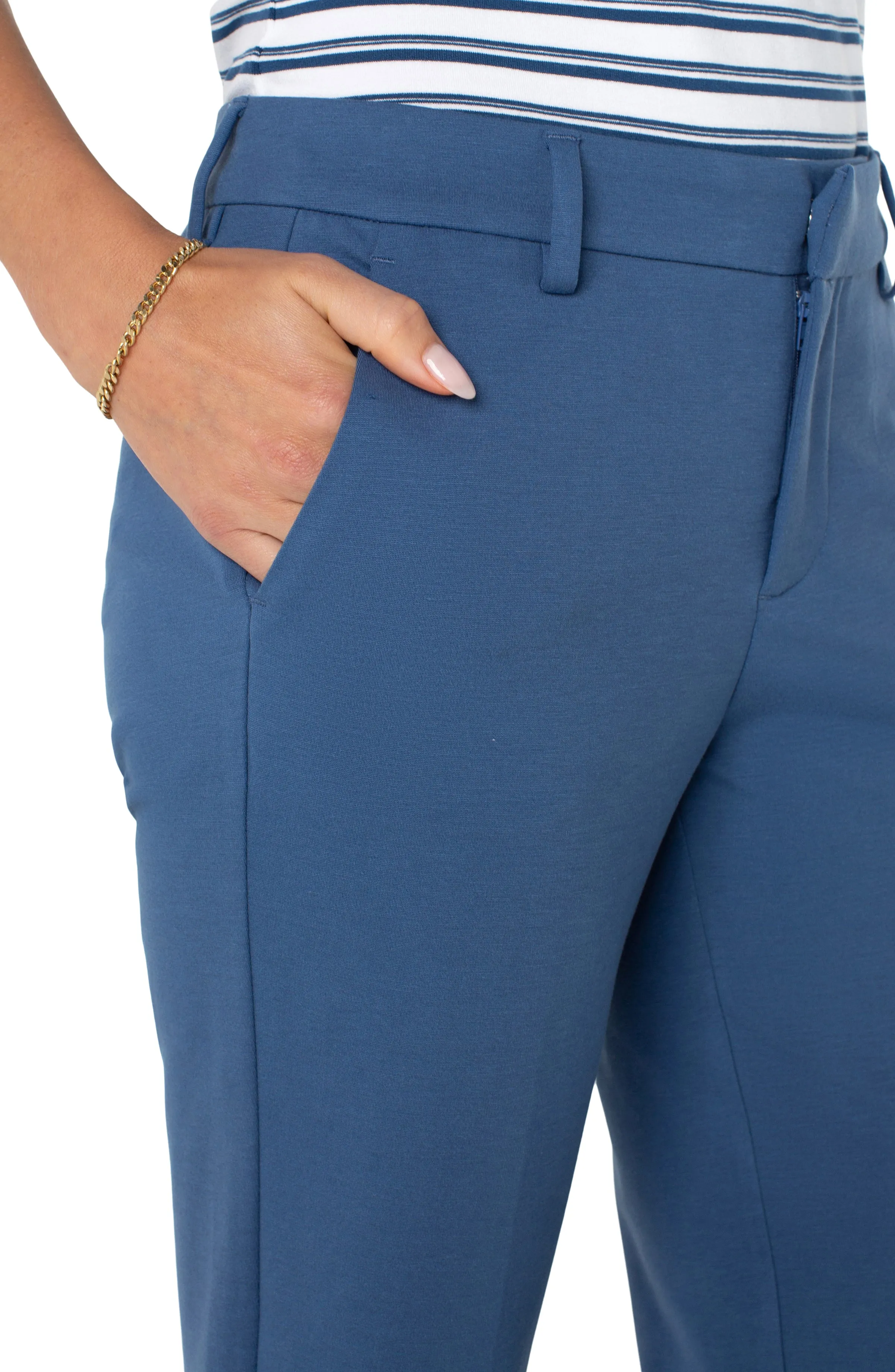 Liverpool Kelsey Crop Trouser 25" Inseam (French Blue)