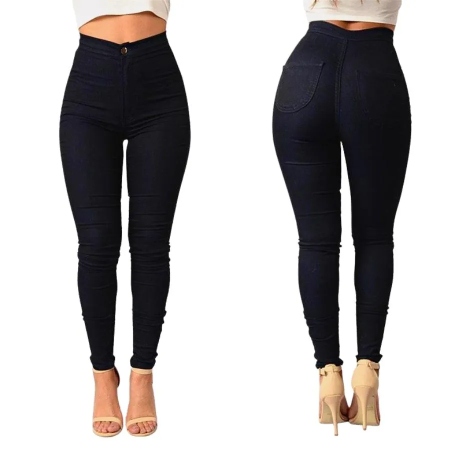 Luexco High Waist Pencil Stretch Pants Sexy Skinny Trouser