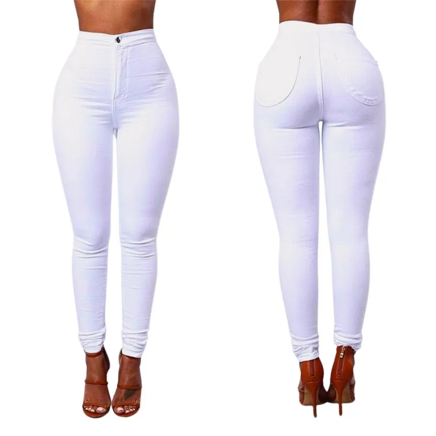 Luexco High Waist Pencil Stretch Pants Sexy Skinny Trouser