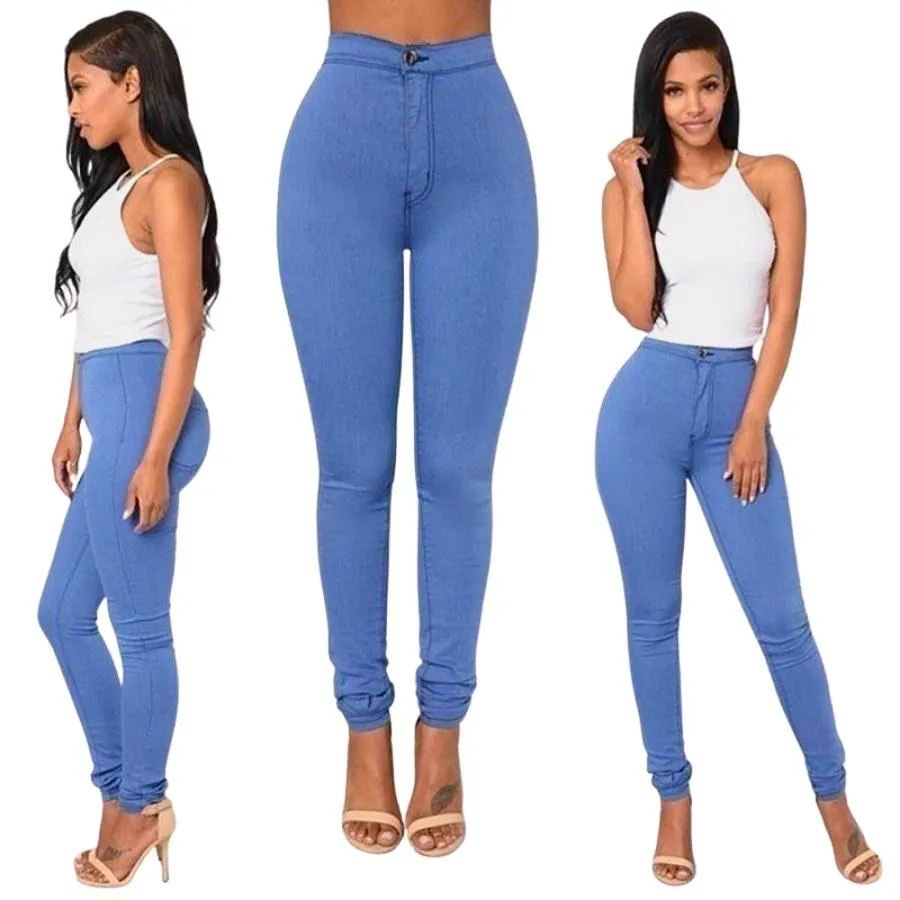 Luexco High Waist Pencil Stretch Pants Sexy Skinny Trouser