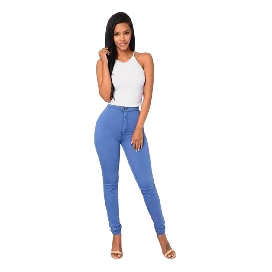 Luexco High Waist Pencil Stretch Pants Sexy Skinny Trouser