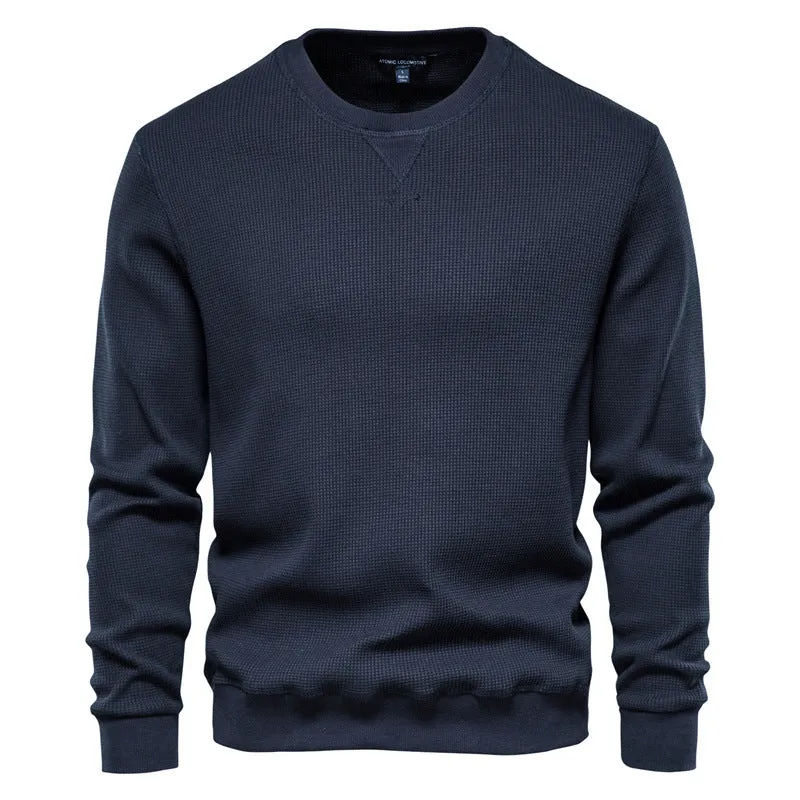 Men's Casual Slim Fit Basic Knitted Thermal Crew-Neck Pullover Sweater-98505