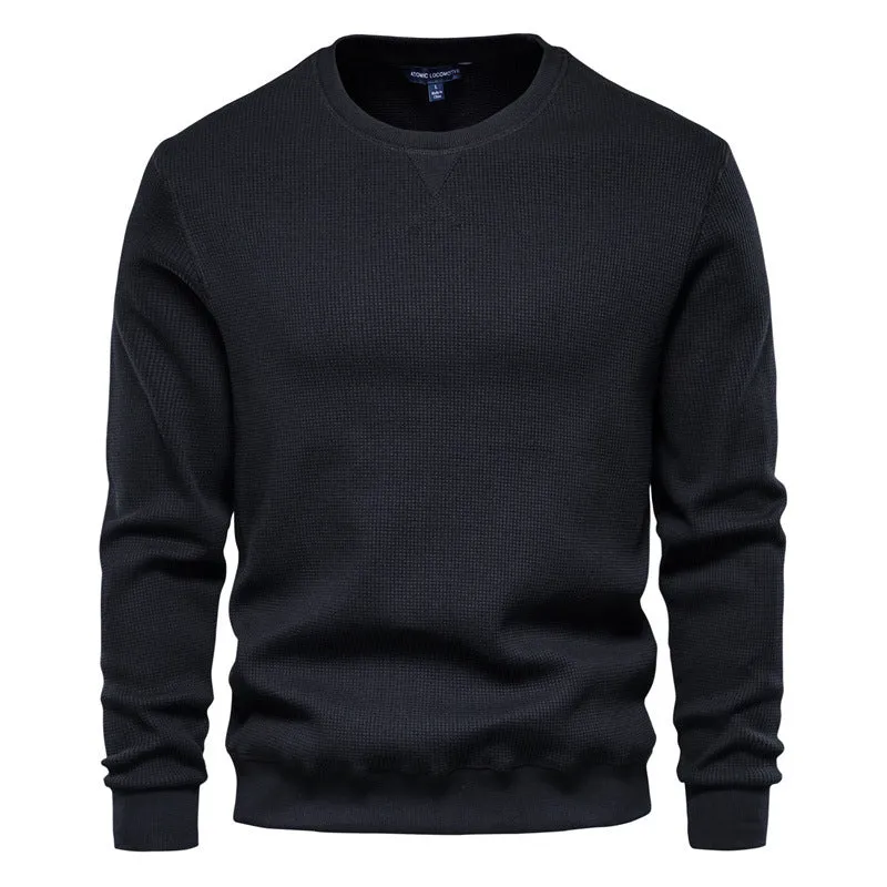 Men's Casual Slim Fit Basic Knitted Thermal Crew-Neck Pullover Sweater-98505