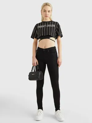 Nora Mid Rise Skinny Fit Faded Black Jeans