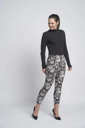 Pinns Bengaline Stretch trousers in Paisley Print