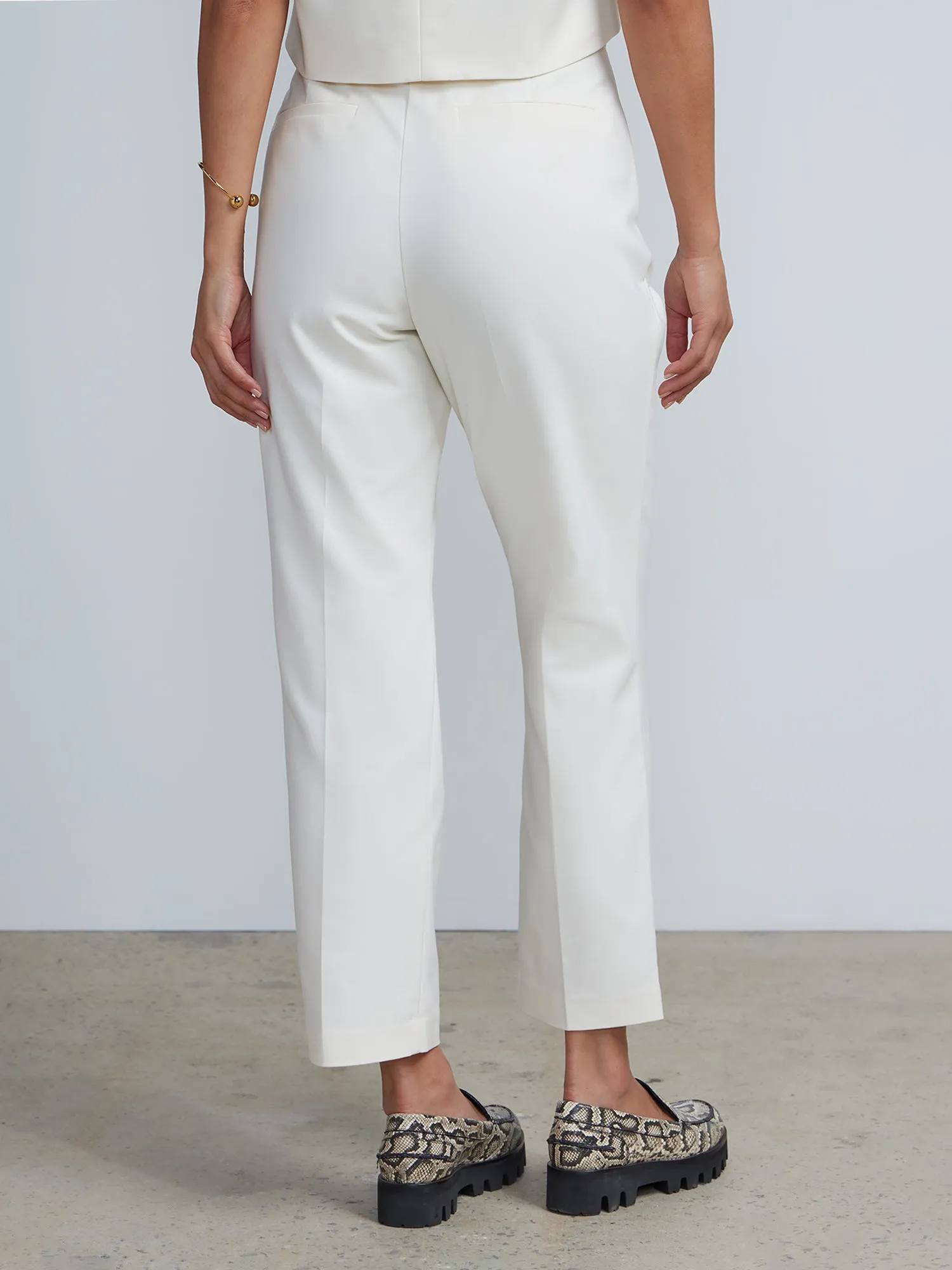 Pleated Straight Leg Pants