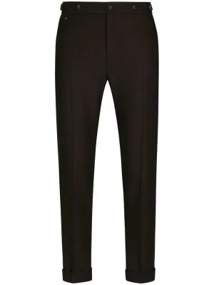 Pressed-Crease Tailored Trousers