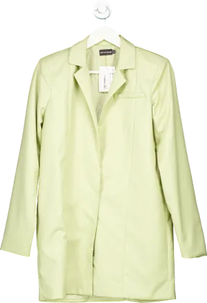 PrettyLittleThing Light Green Longline Blazer UK 6