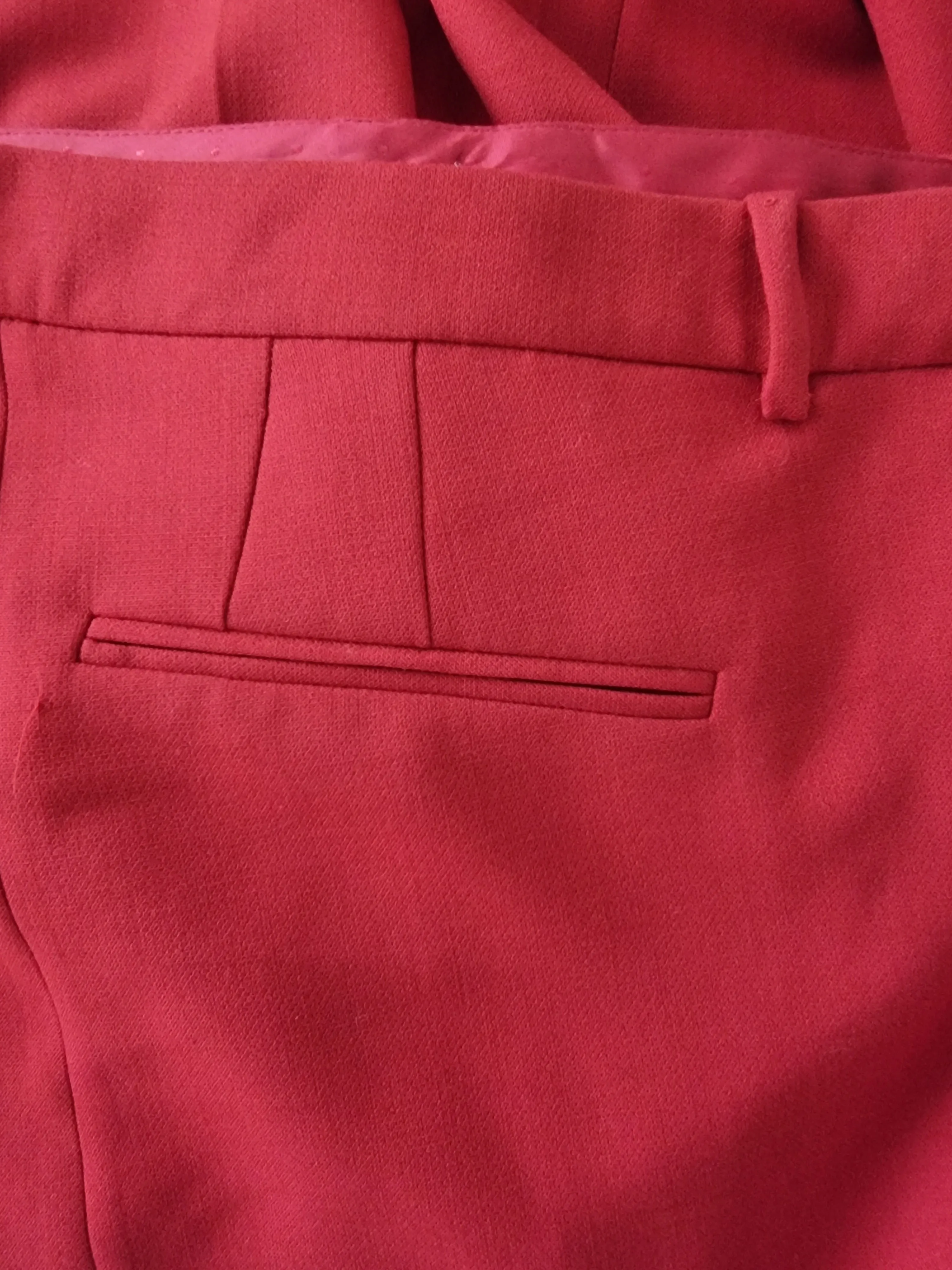 Pure Collection Red Women’s Straight Leg Regular Fit Trousers UK 18  US 14 EU 46