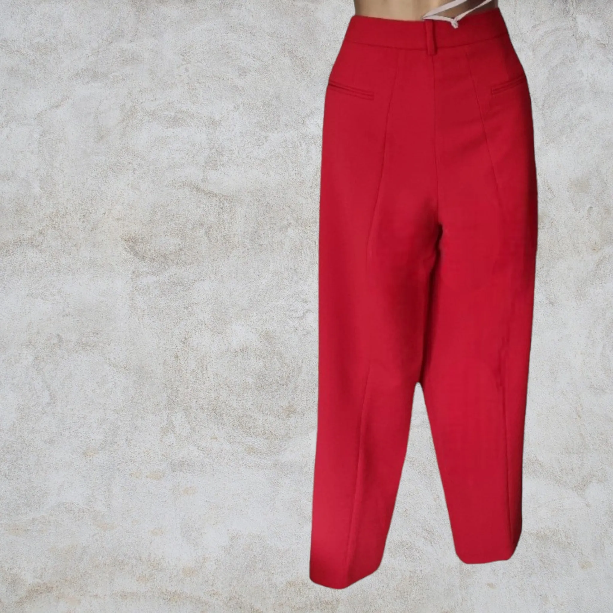 Pure Collection Red Women’s Straight Leg Regular Fit Trousers UK 18  US 14 EU 46