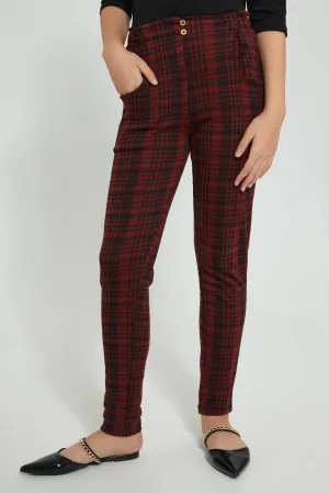 Red And Black Checkered Trouser