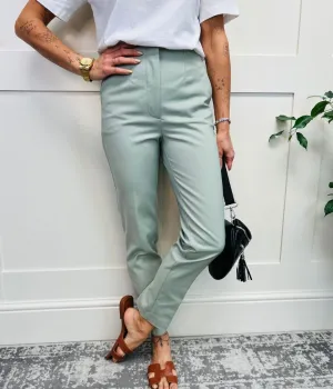 Sage Slim Fit Ankle Grazer Trousers