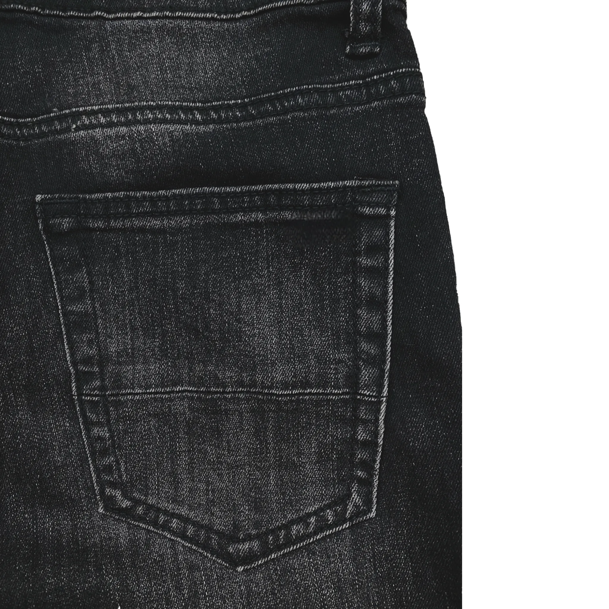 Skinny fit motorcycle stretch denim with pleated knee details