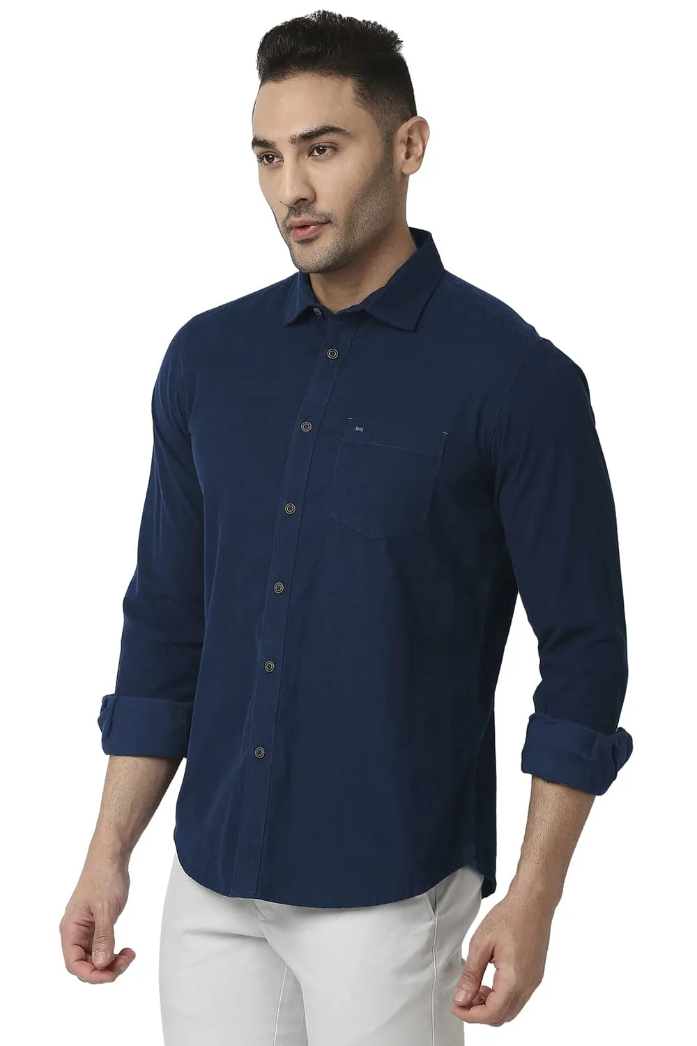 Slim Fit Cotton Corduory Shirt