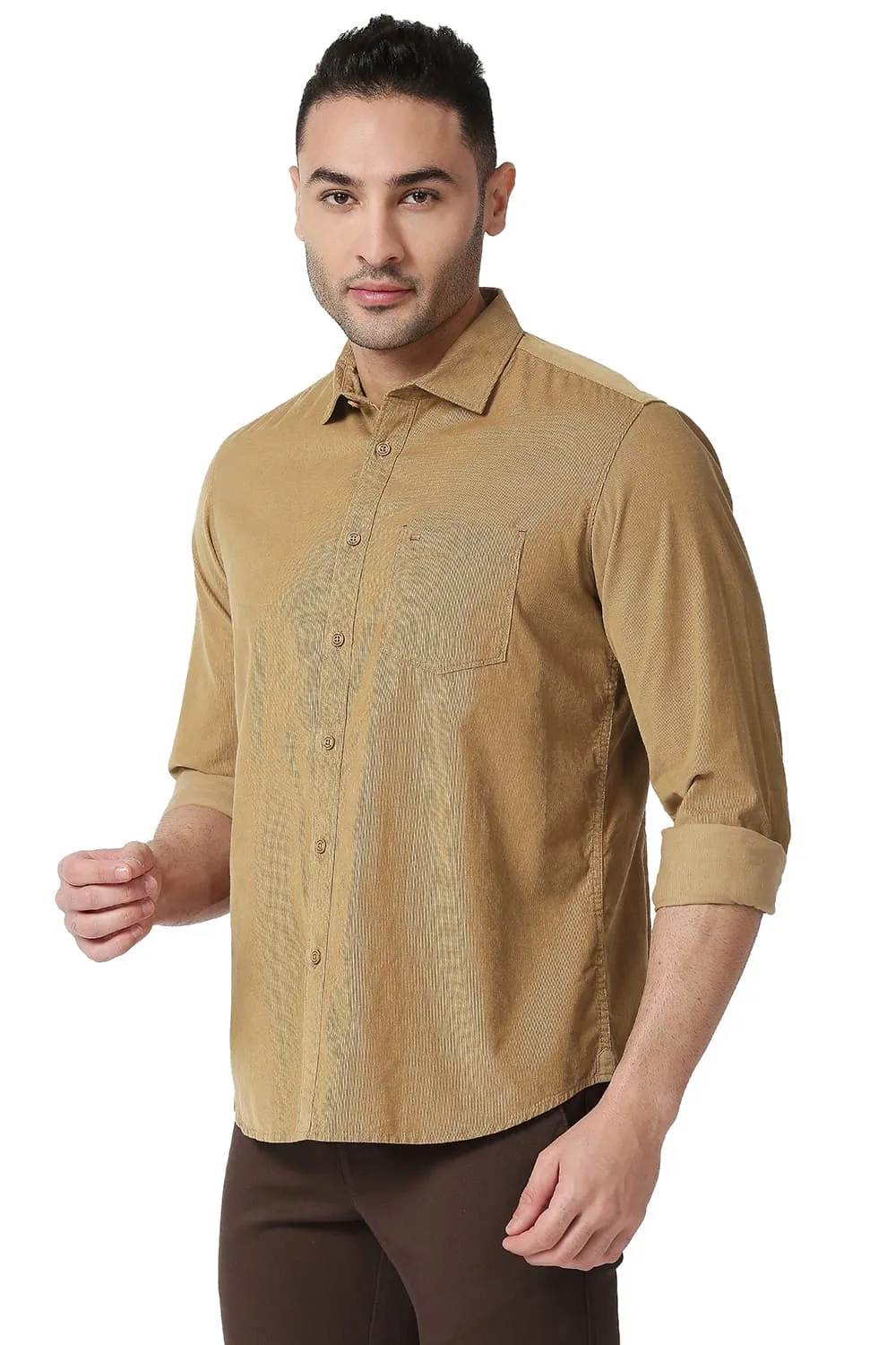 Slim Fit Cotton Corduory Shirt