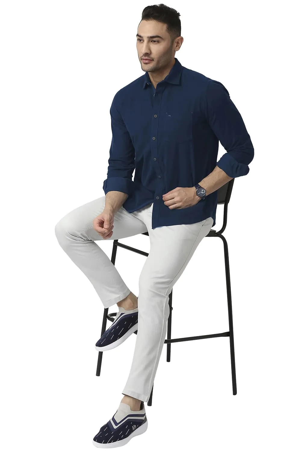 Slim Fit Cotton Corduory Shirt