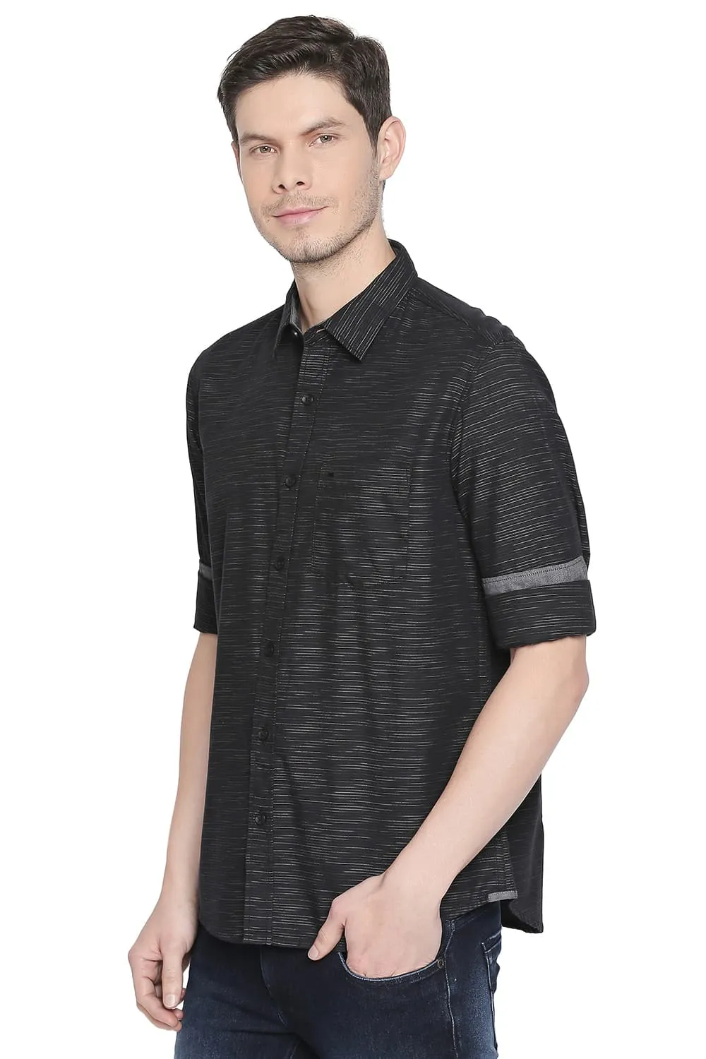 Slim Fit Space Dyed Shirt