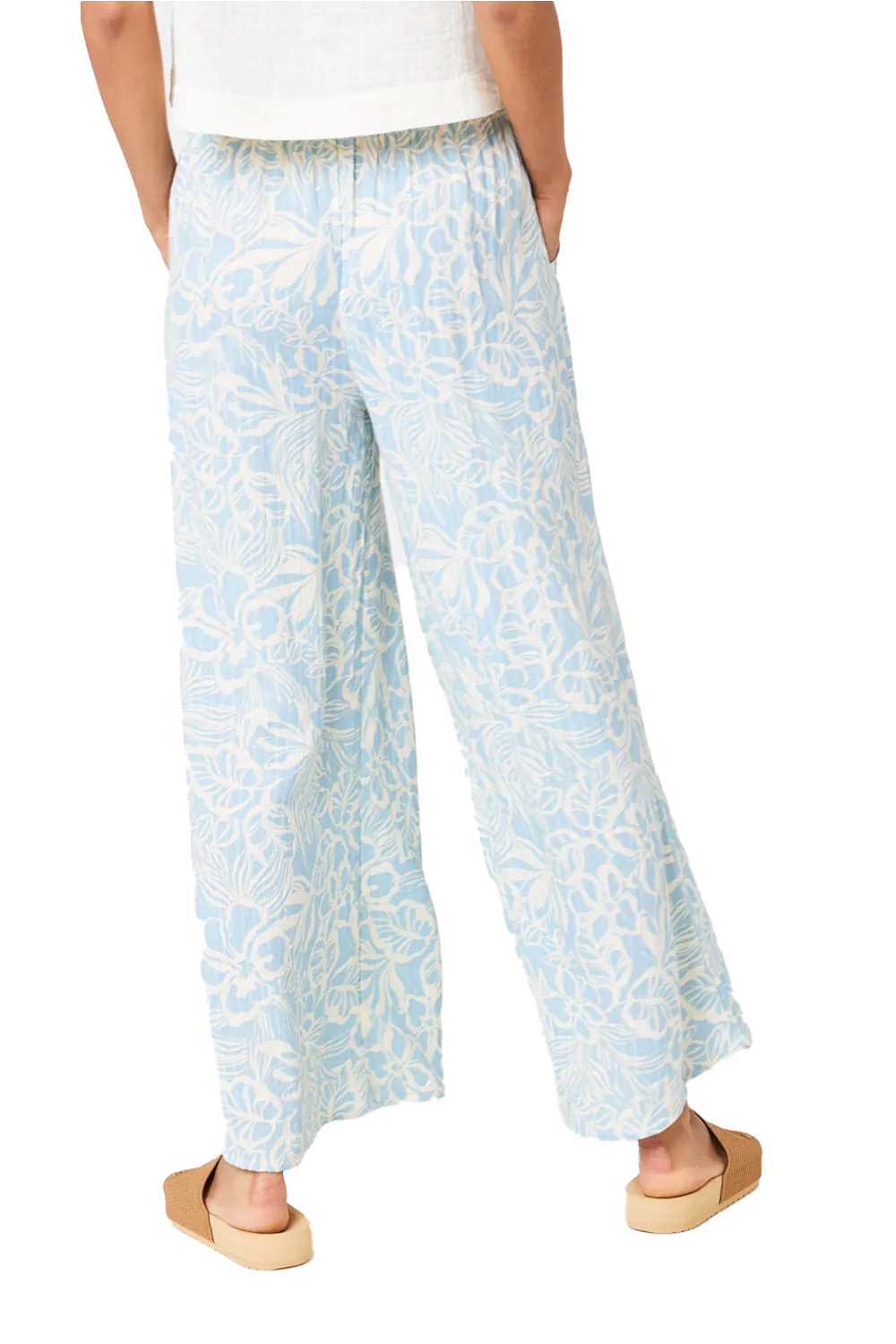 Sunchaser Long Trousers in Blue & White