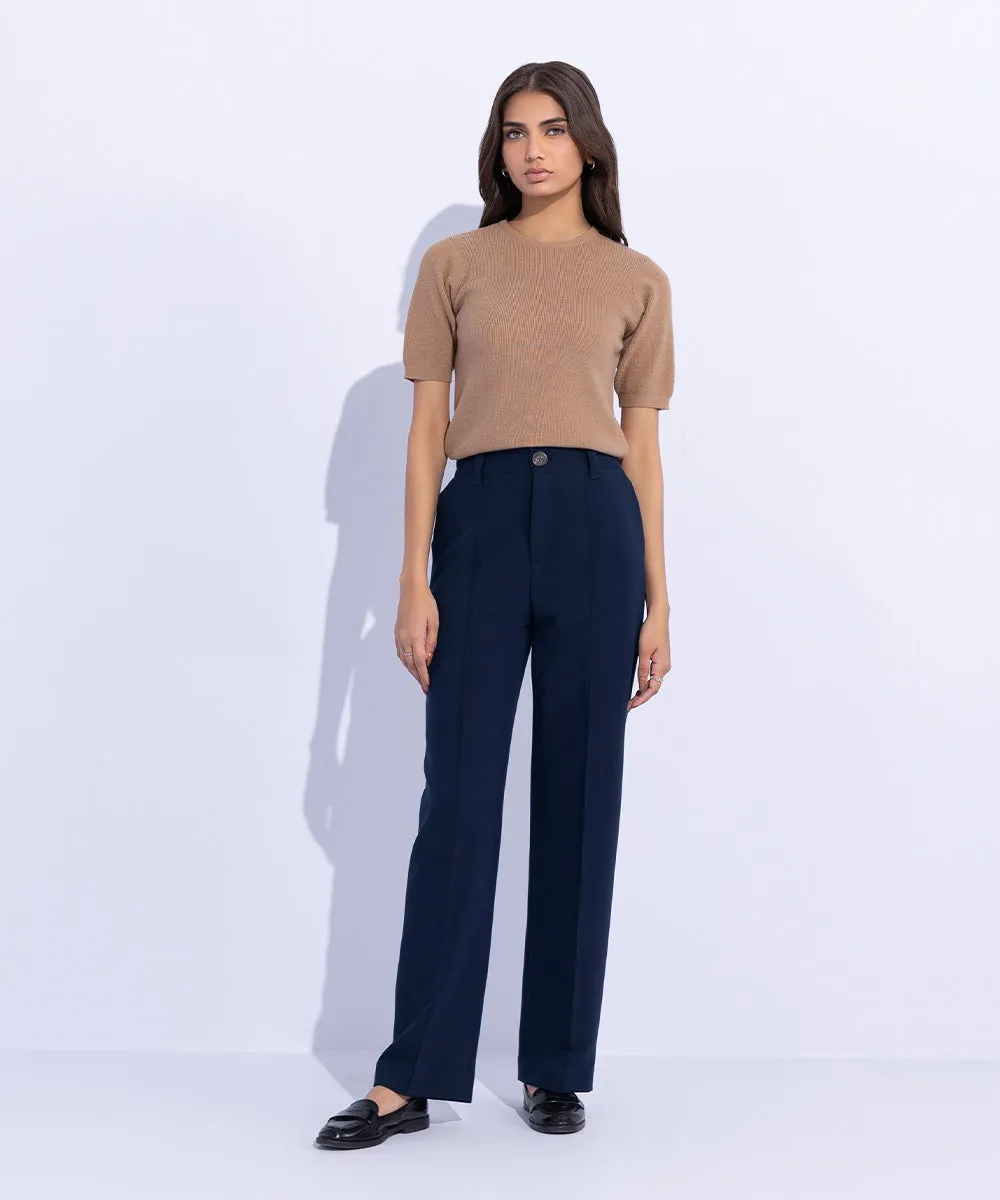 Tailored Straight Fit Trousers