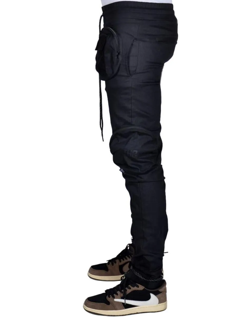 THC Soul Round Pocket Cargo Pants Joggers (Black)