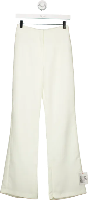 Topshop White Flared Trousers UK 8