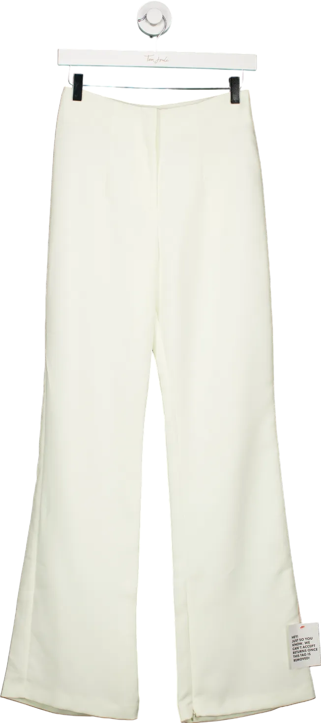 Topshop White Flared Trousers UK 8