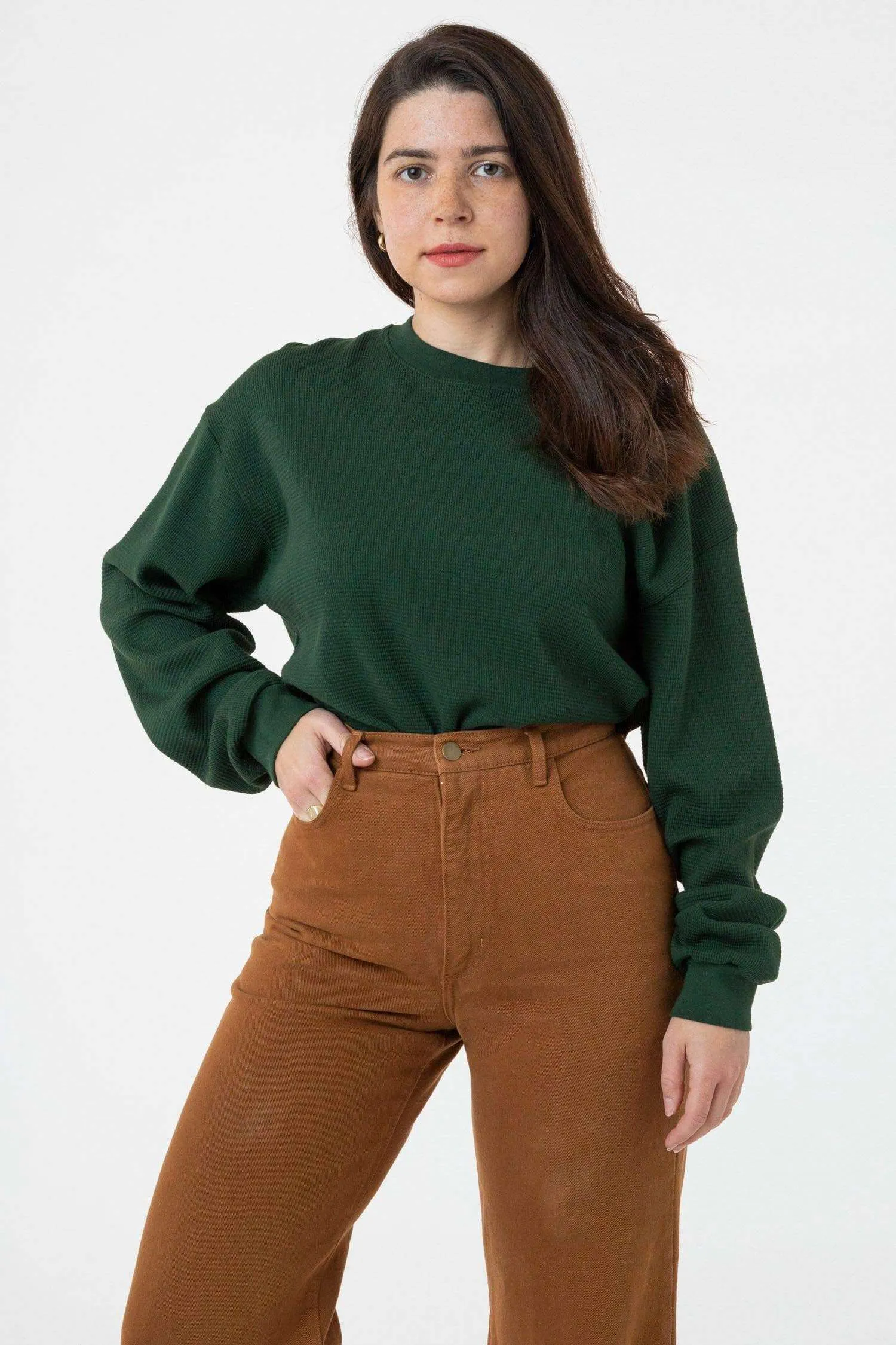 TX407GD Mix - Long Sleeve Heavy Thermal Crew Neck