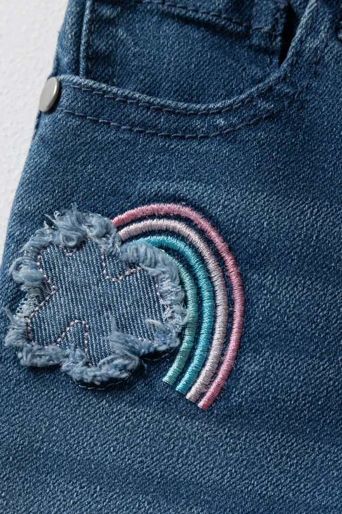 Unicorn Sequin Skinny Denim Jeans Blue