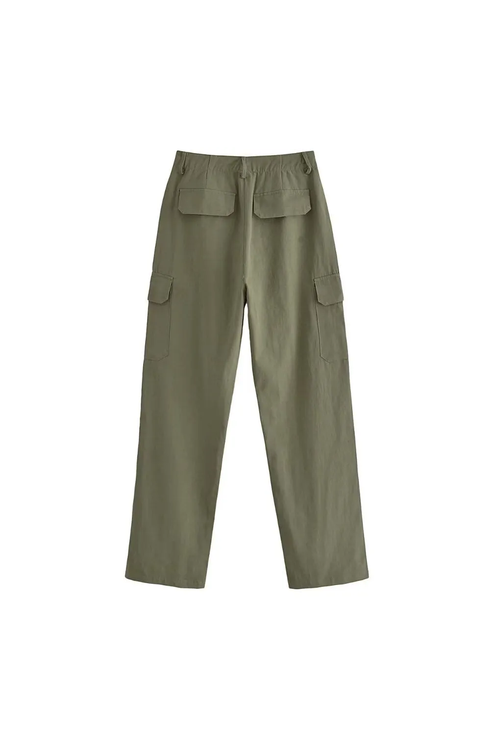 'Ustina' High-Waisted Straight-Leg Cargo Pants