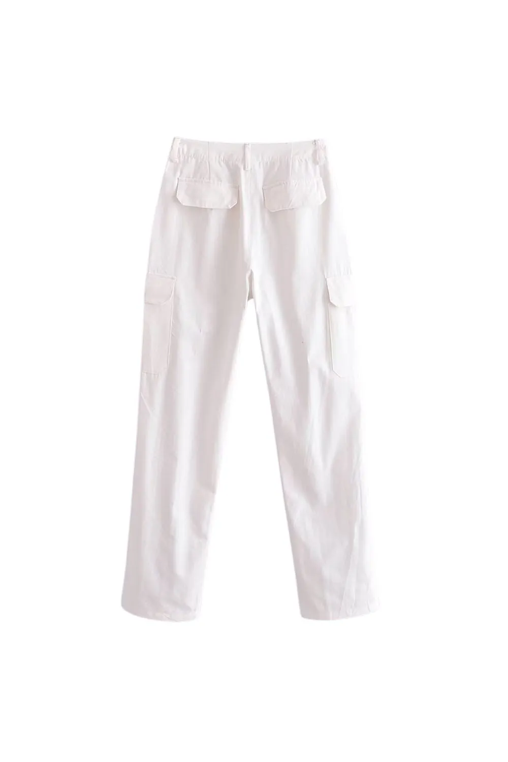 'Ustina' High-Waisted Straight-Leg Cargo Pants