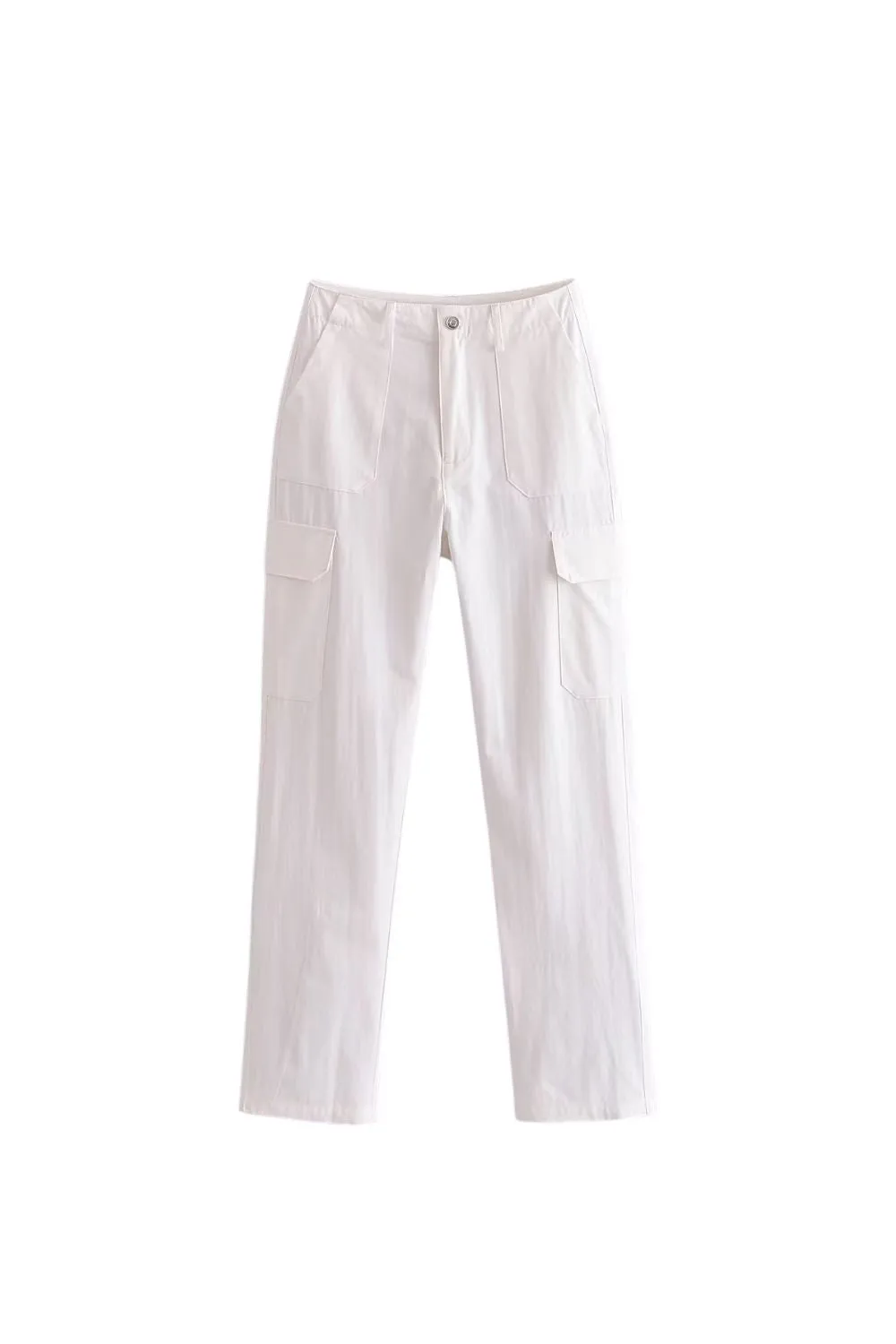 'Ustina' High-Waisted Straight-Leg Cargo Pants