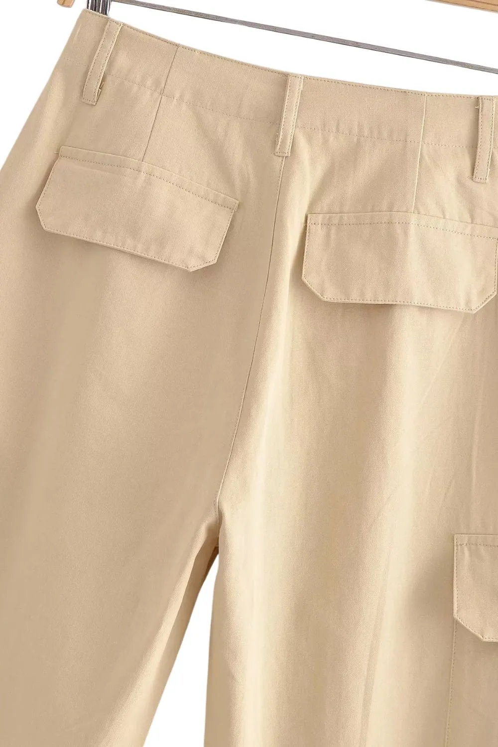 'Ustina' High-Waisted Straight-Leg Cargo Pants