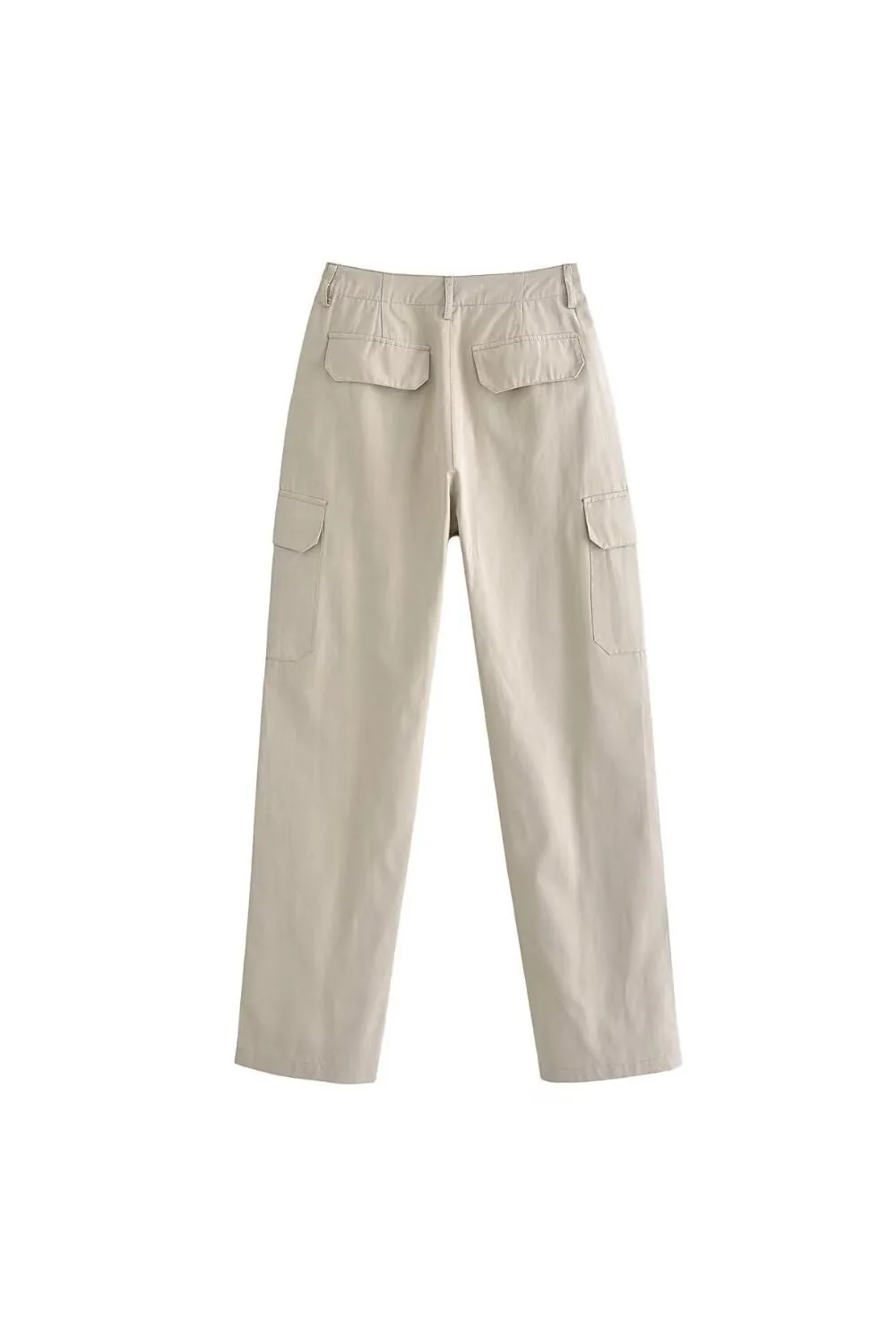 'Ustina' High-Waisted Straight-Leg Cargo Pants