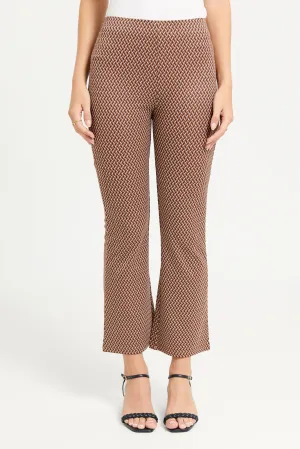 Women Assorted Checkered Flared Trouser