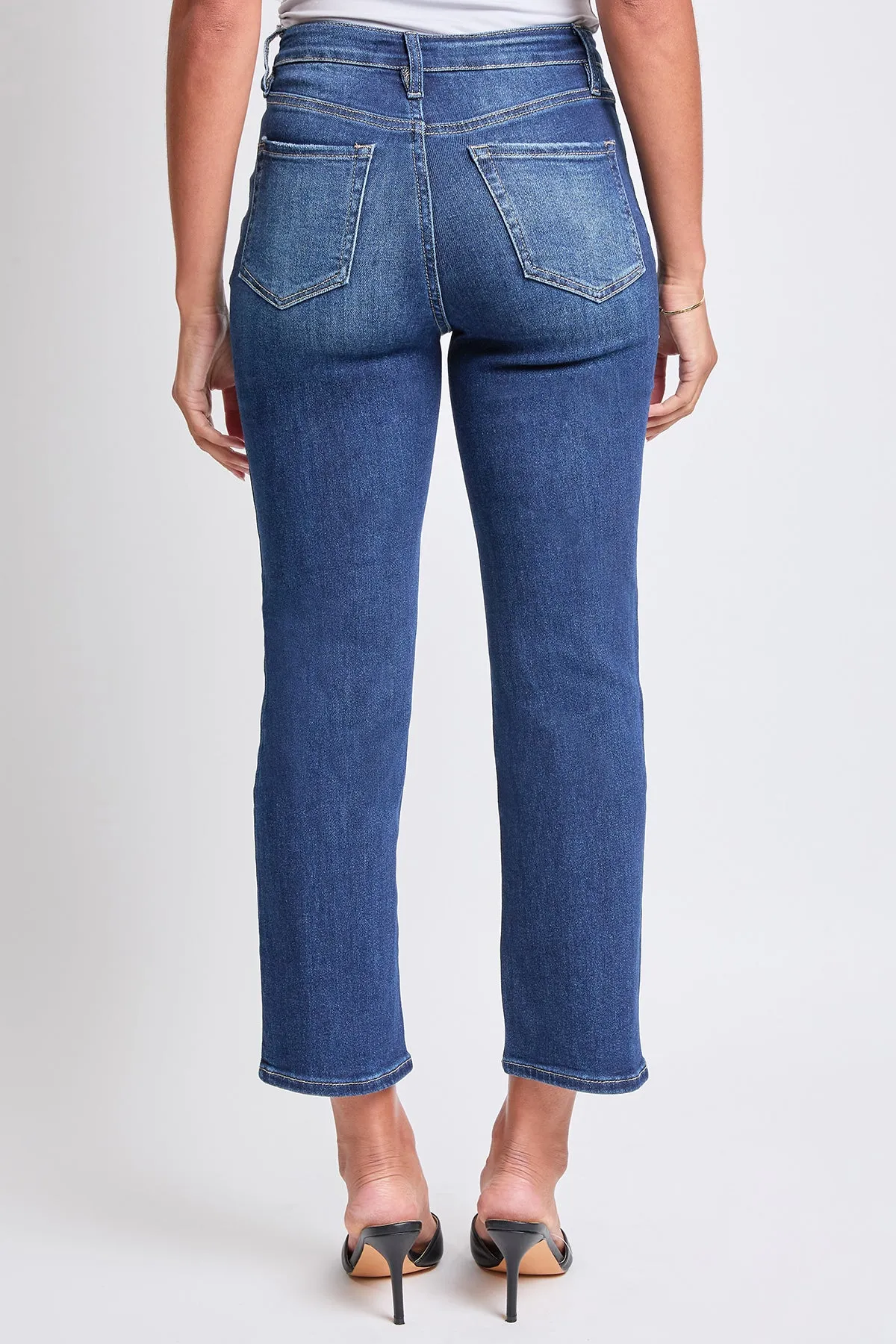 Women's High Rise Vintage Stretch Straight Leg Jeans