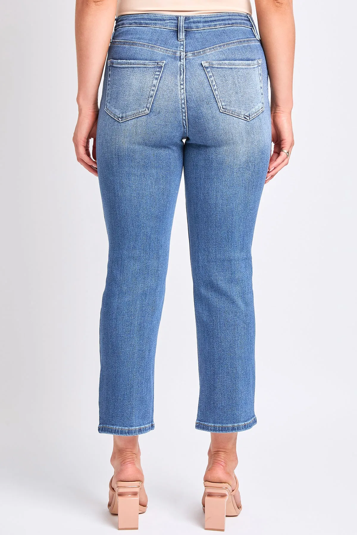 Women's High Rise Vintage Stretch Straight Leg Jeans