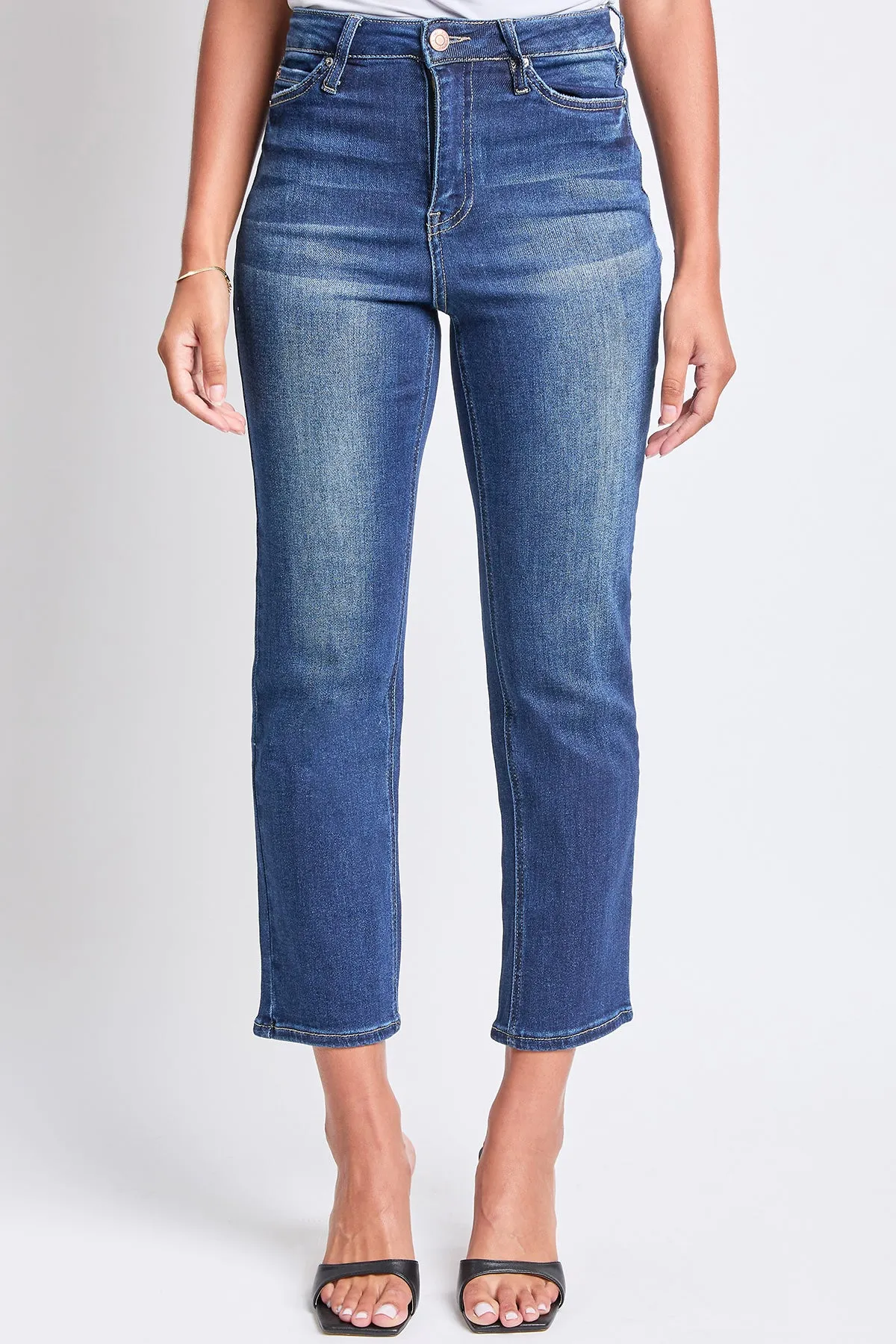 Women's High Rise Vintage Stretch Straight Leg Jeans